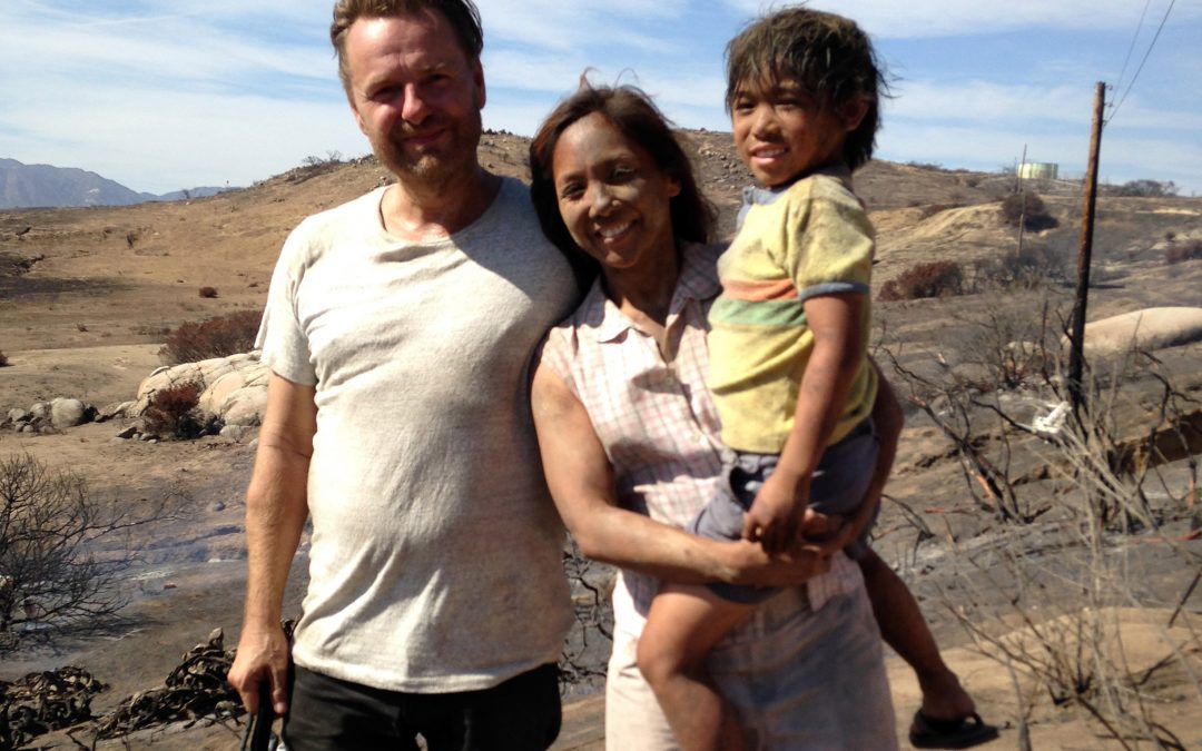 With director Nicolai Fuglsig and my “son” on the set of a US Marines national commercial