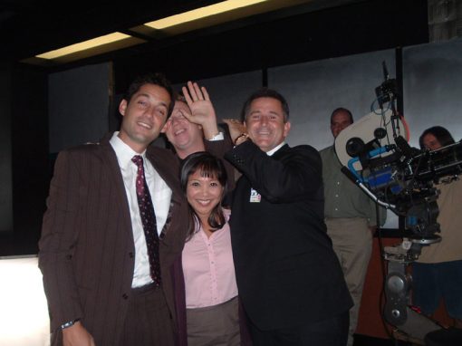 Having fun with Enrique Murciano, Timothy Busfield, & Anthony LaPaglia on the set of “Without a Trace”
